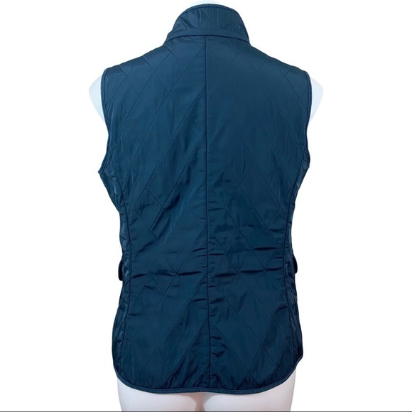 Talbots Fleece Lined Dark Green Quilted Vest Small - Picture 6 of 7